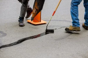repairing road cracks