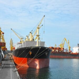 a ship in a seaport
