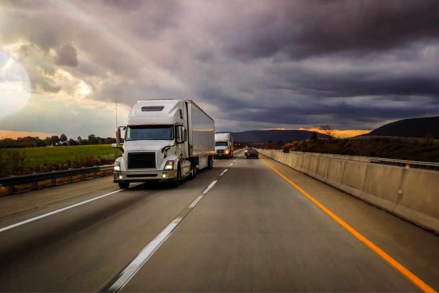 vehicles moving on a highway